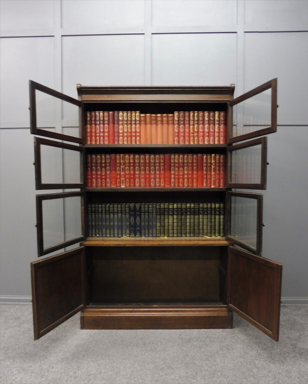 OAK EDWARDIAN LAWYERS STACKING BOOKCASE View VII