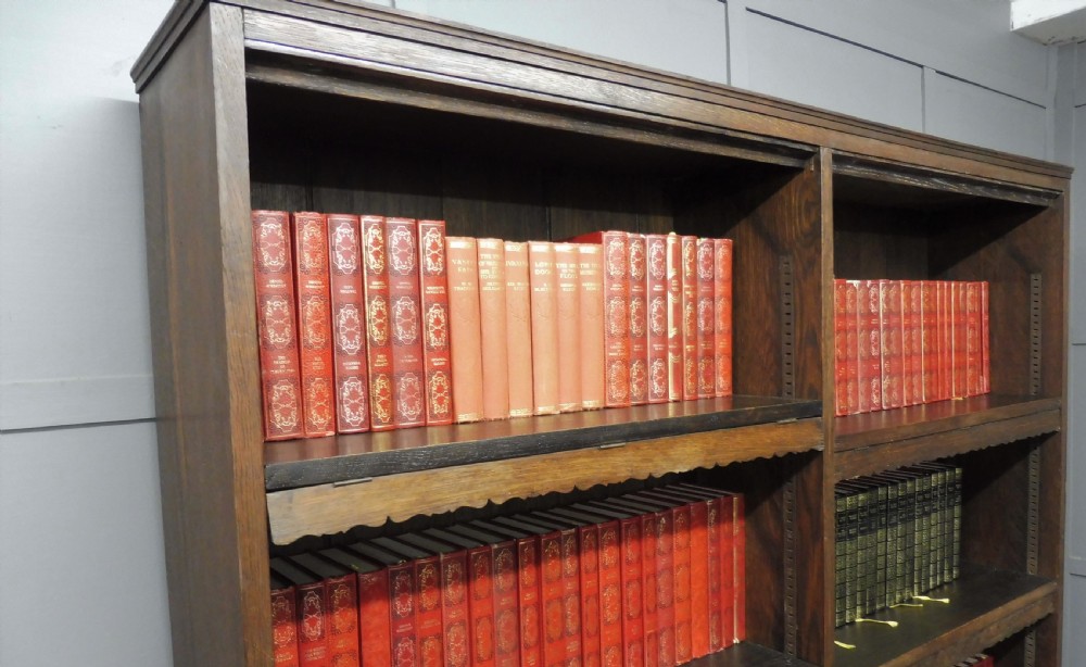 RUSTIC EDWARDIAN OAK BOOKCASE  View IX