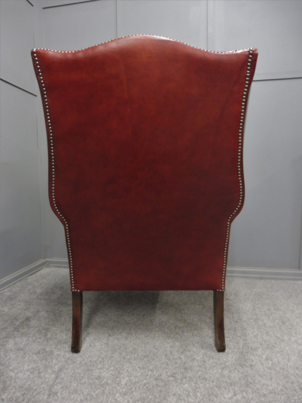 EDWARDIAN LEATHER WING ARMCHAIR View IX