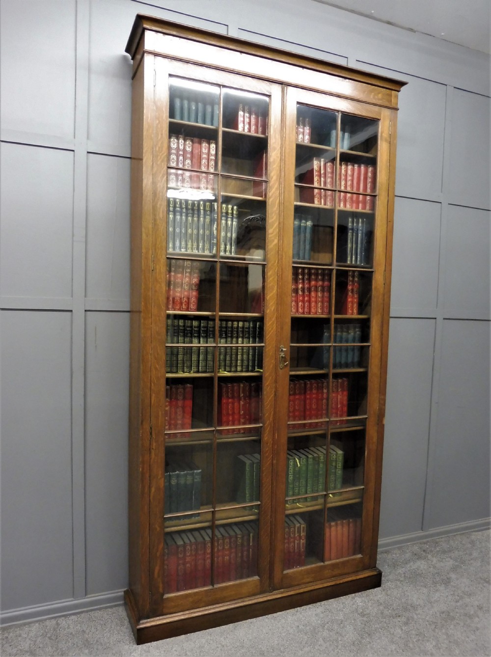 TALL GOLDEN OAK BOOKCASE