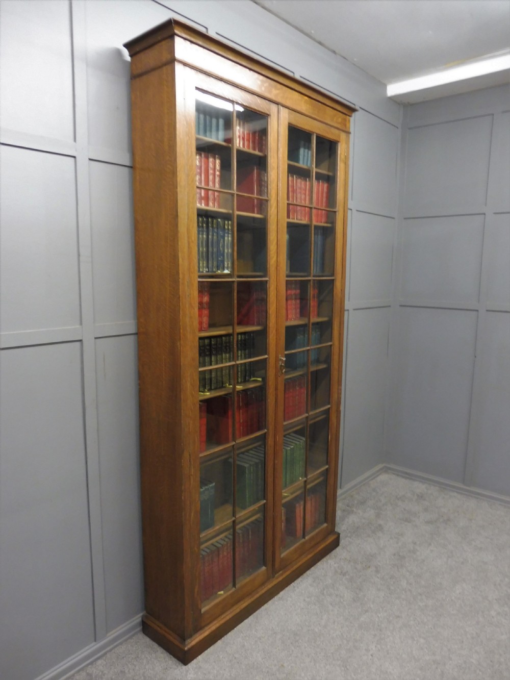 TALL GOLDEN OAK BOOKCASE View II