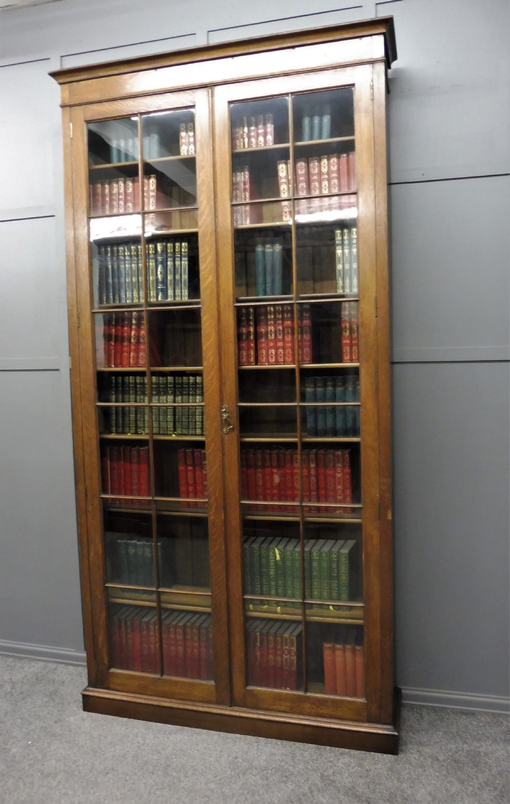 TALL GOLDEN OAK BOOKCASE View III