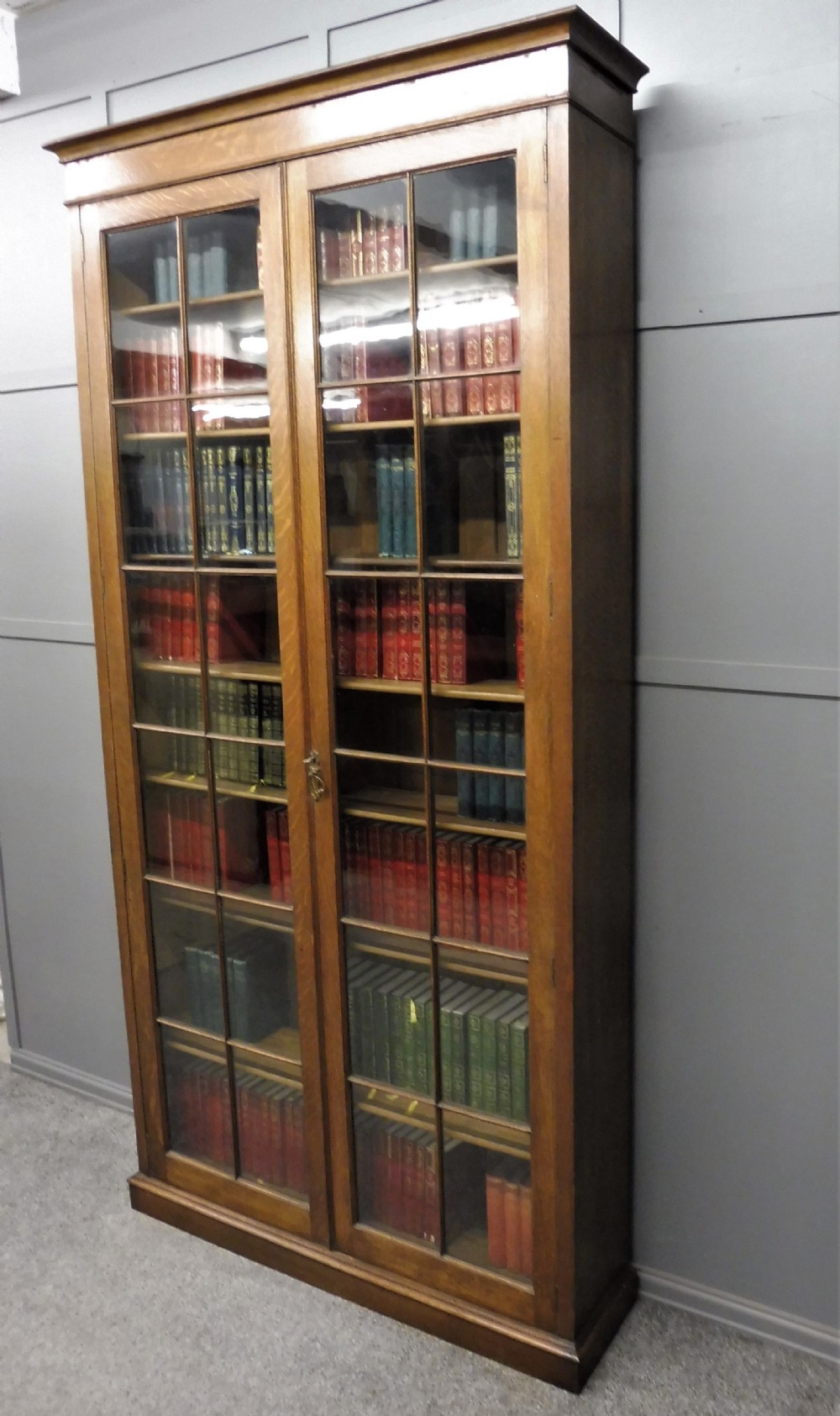 TALL GOLDEN OAK BOOKCASE View IV