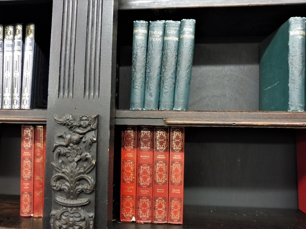 LARGE 19TH CENTURY CARVED OAK RUSTIC BOOKCASE View XIII