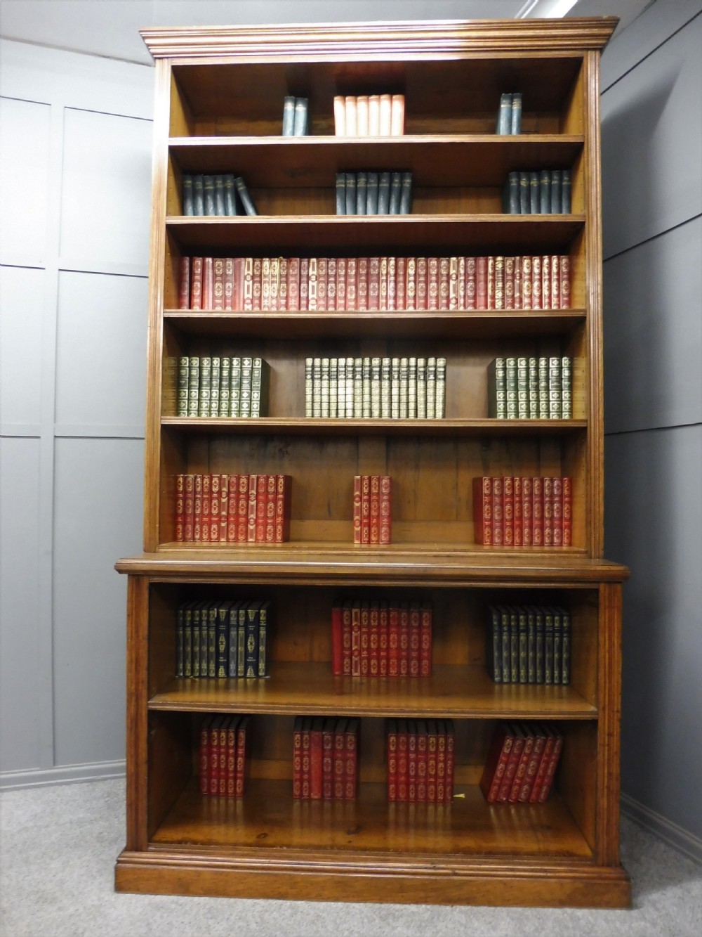 LARGE EDWARDIAN OAK SCHOOL BOOKCASE View IV