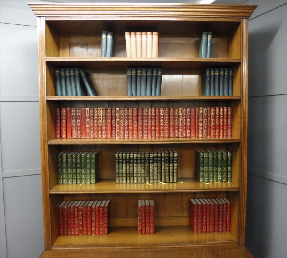 LARGE EDWARDIAN OAK SCHOOL BOOKCASE View VI