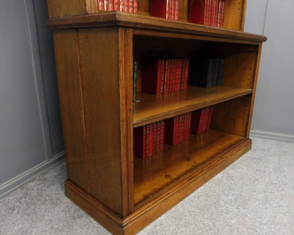 LARGE EDWARDIAN OAK SCHOOL BOOKCASE View IX