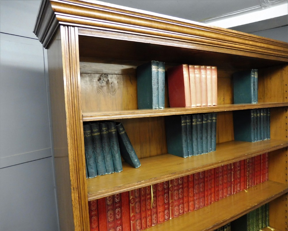 LARGE EDWARDIAN OAK SCHOOL BOOKCASE View X