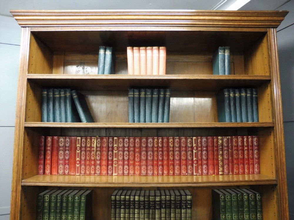 LARGE EDWARDIAN OAK SCHOOL BOOKCASE View XI