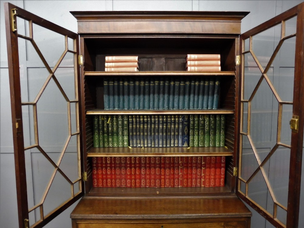 GEORGE 3RD COUNTRY COTTAGE SECRETAIRE BOOKCASE View V
