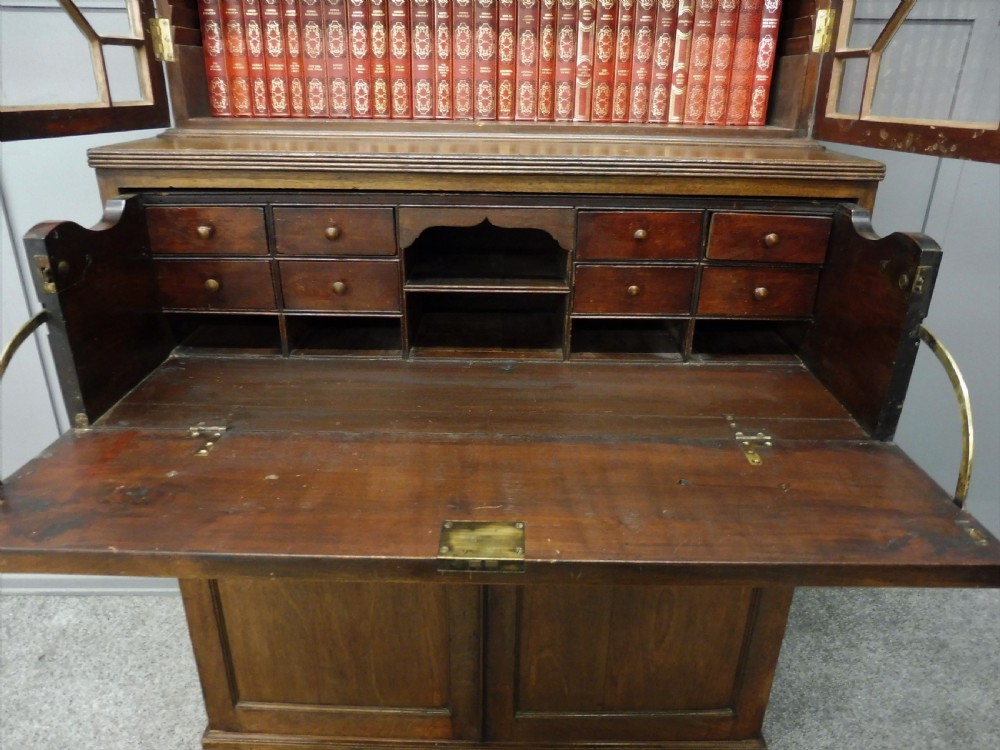 GEORGE 3RD COUNTRY COTTAGE SECRETAIRE BOOKCASE View VII