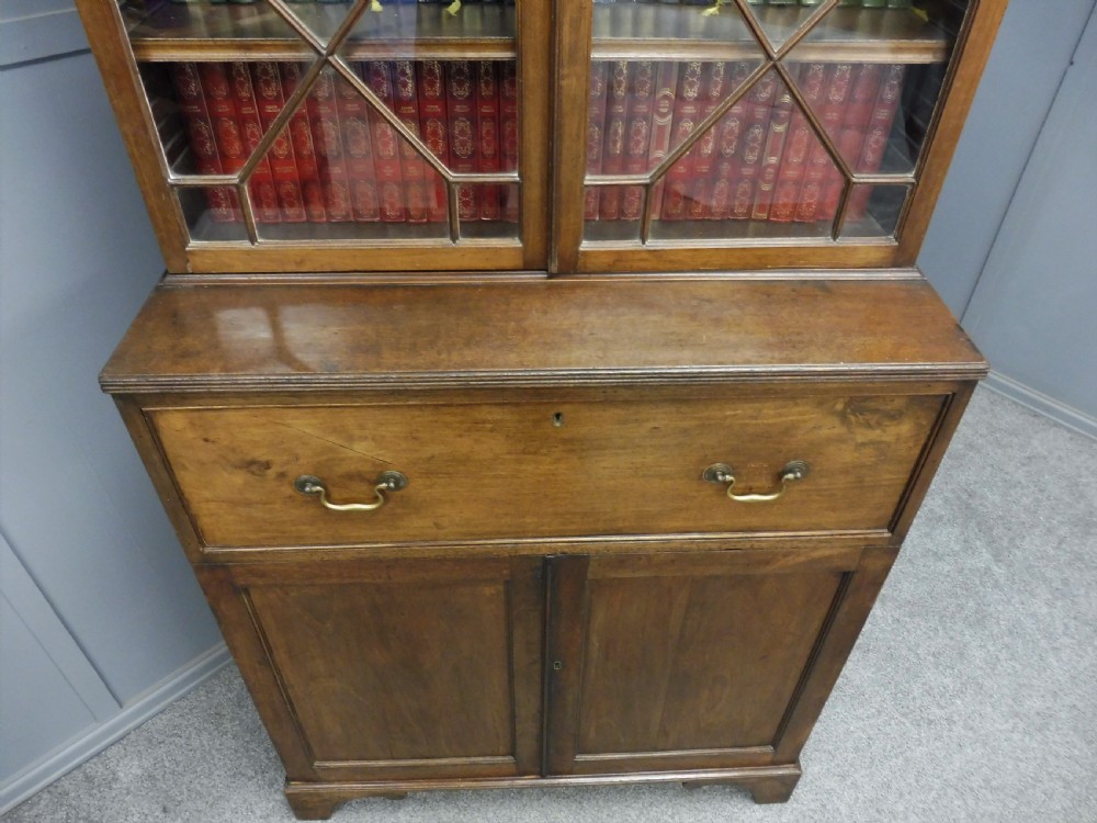 GEORGE 3RD COUNTRY COTTAGE SECRETAIRE BOOKCASE View XV