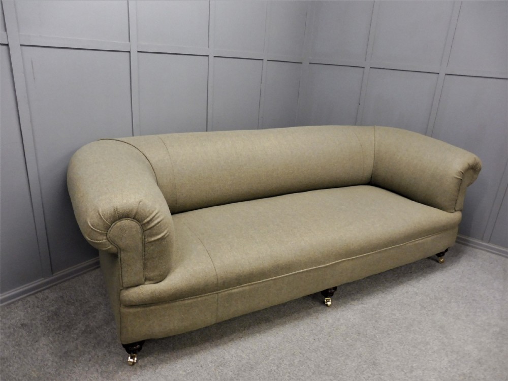 LARGE ANTIQUE CHESTERFIELD SOFA FULLY RESTORED View III