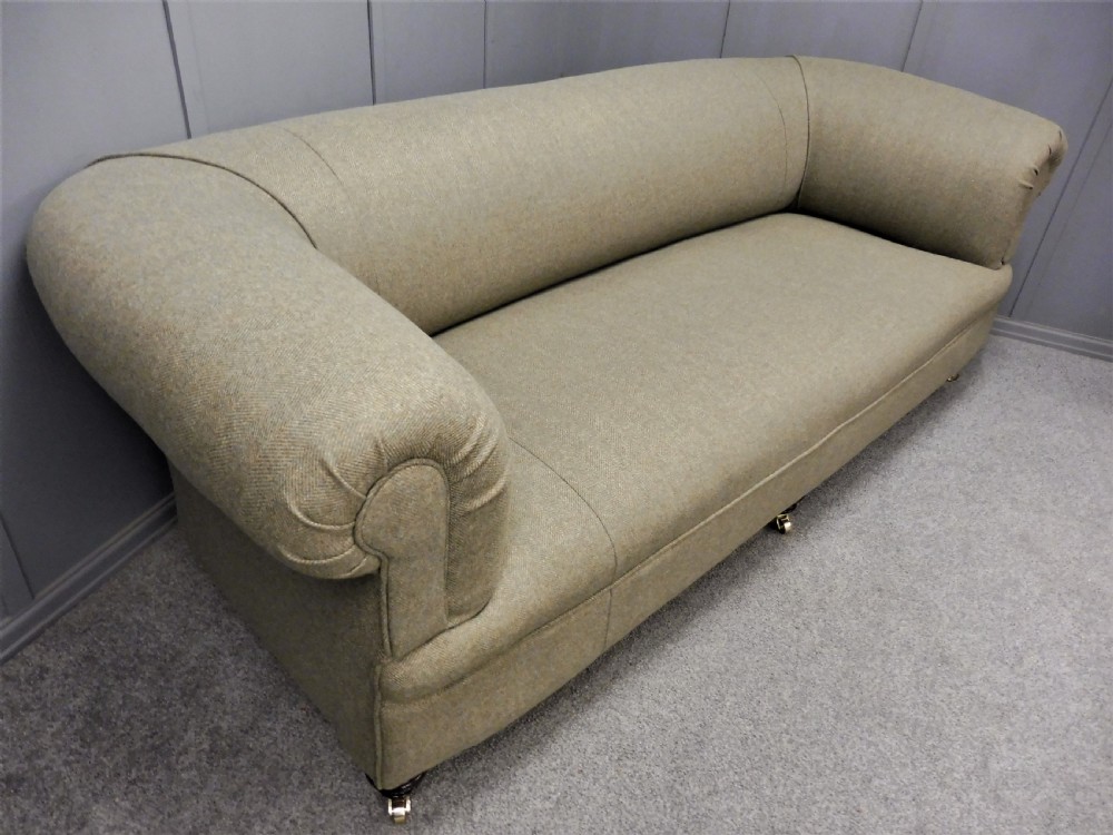 LARGE ANTIQUE CHESTERFIELD SOFA FULLY RESTORED View V