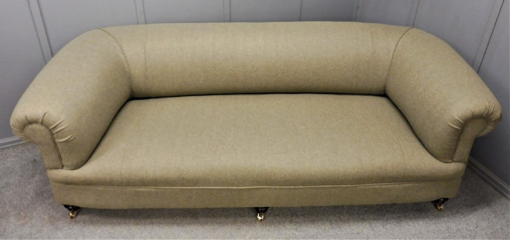LARGE ANTIQUE CHESTERFIELD SOFA FULLY RESTORED View VI