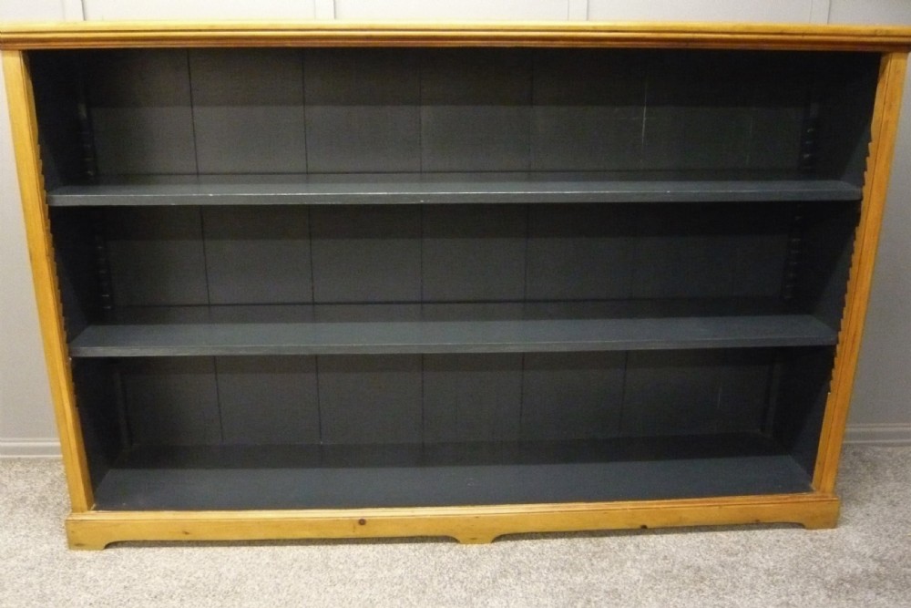 Victorian Pine Open Bookcase C1880 View XII