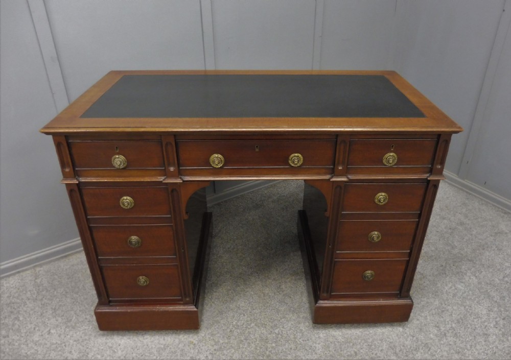 SMALL EDWARDIAN MAHOGANY DESK View IV