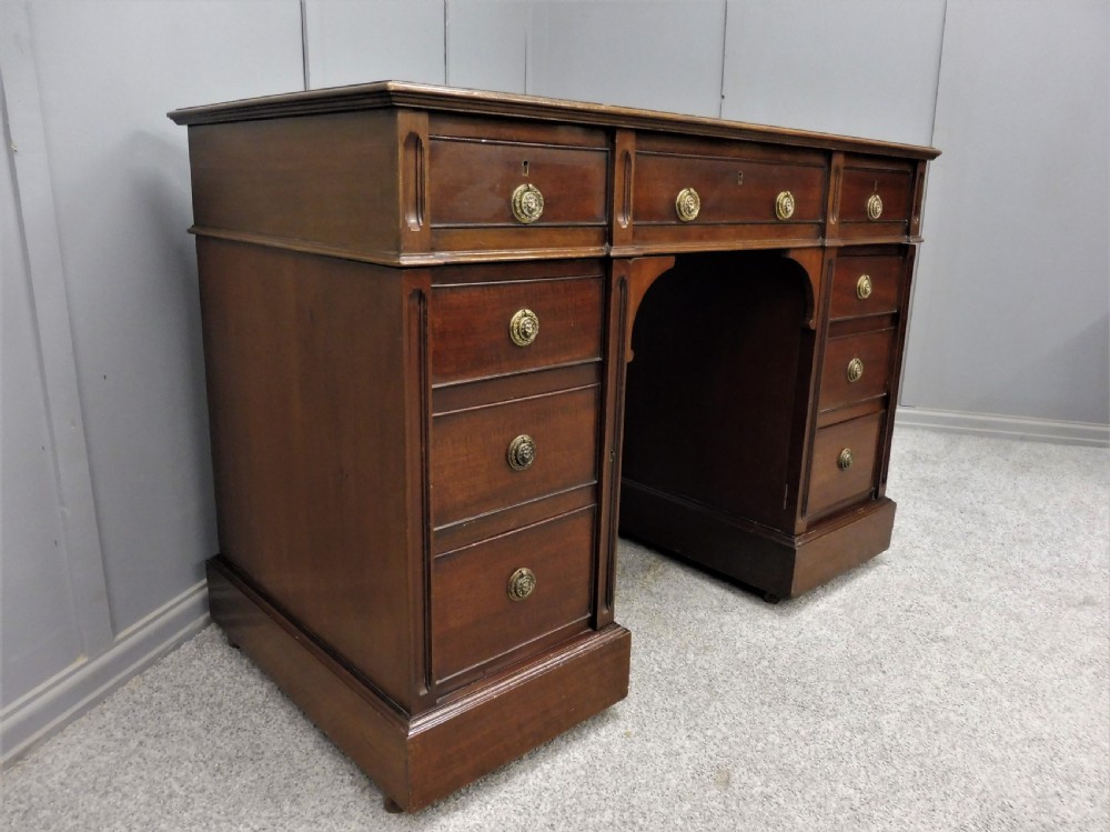 SMALL EDWARDIAN MAHOGANY DESK View V
