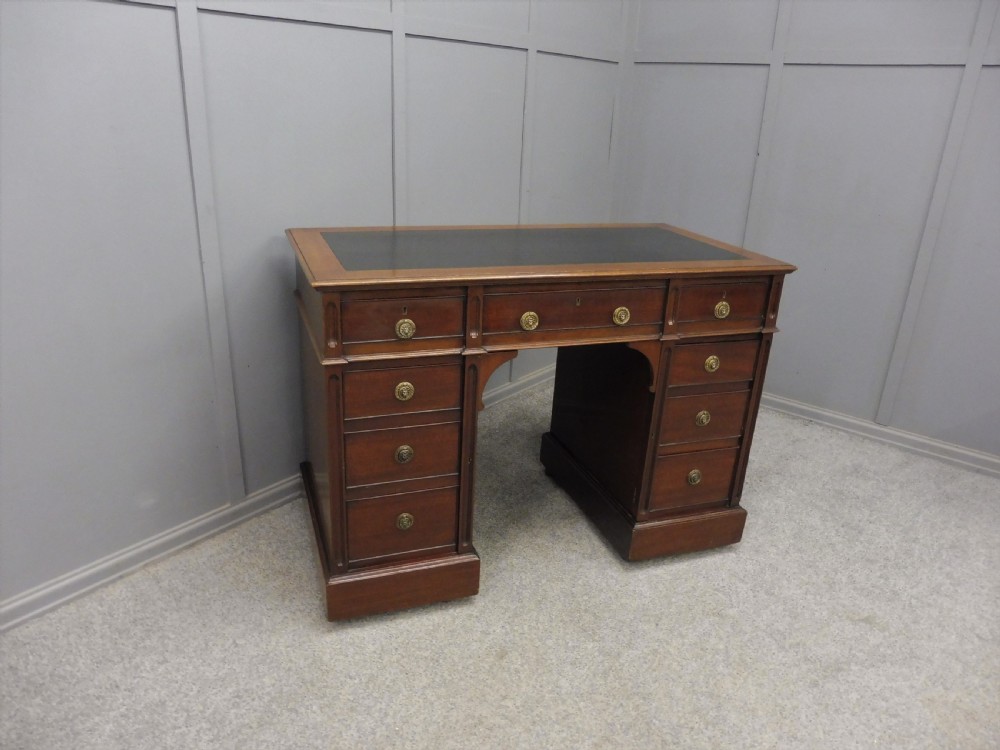 SMALL EDWARDIAN MAHOGANY DESK View VIII