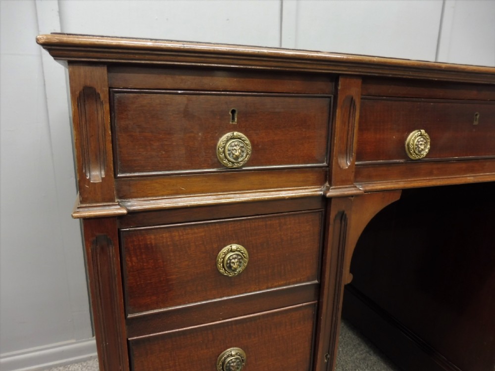 SMALL EDWARDIAN MAHOGANY DESK View XI