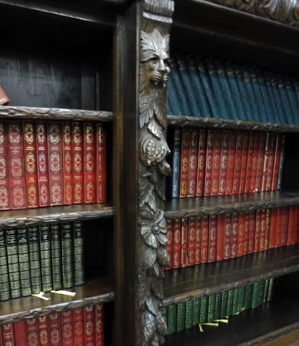 VICTORIAN CARVED OAK GREEN MAN BOOKCASE View IV