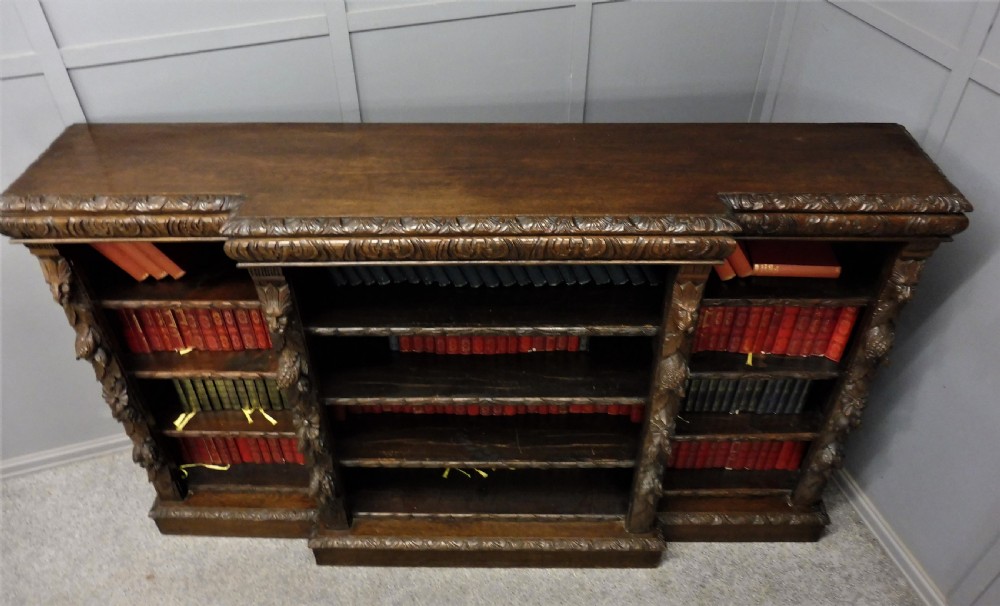 VICTORIAN CARVED OAK GREEN MAN BOOKCASE View IX