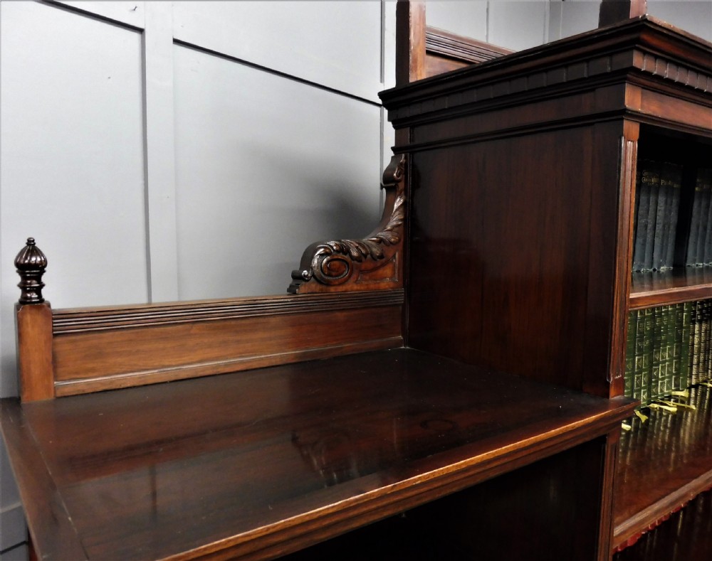 LARGE VICTORIAN ROSEWOOD BOOKCASE View VIII