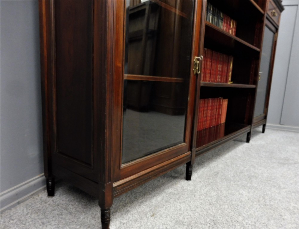 LARGE VICTORIAN ROSEWOOD BOOKCASE View IX