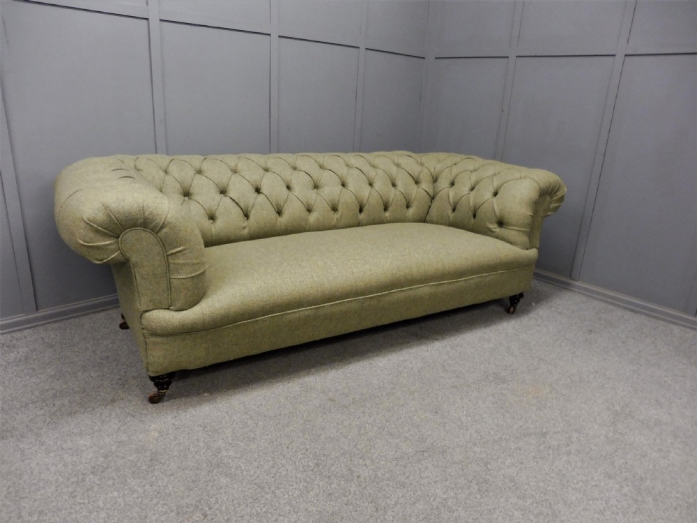 LARGE VICTORIAN CHESTERFIELD SOFA View XII