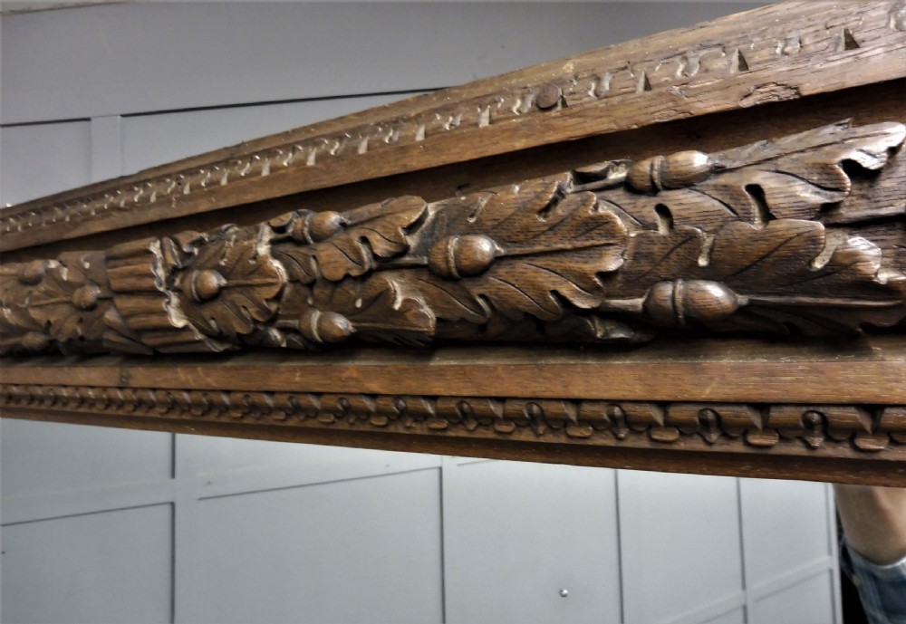 MONUMENTAL 19TH CENTURY OAK MIRROR View VI