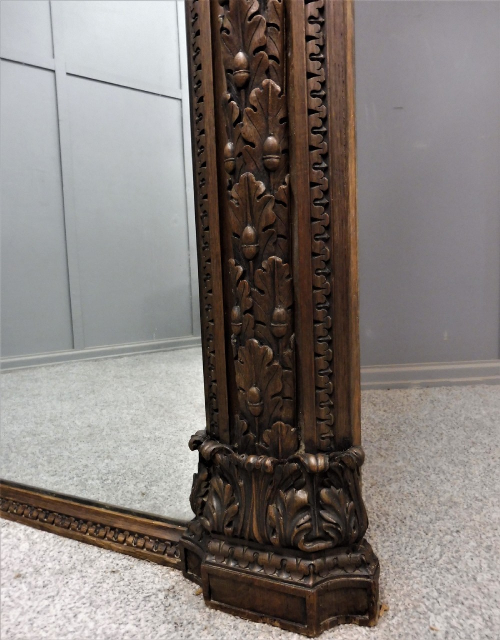 MONUMENTAL 19TH CENTURY OAK MIRROR View VIII