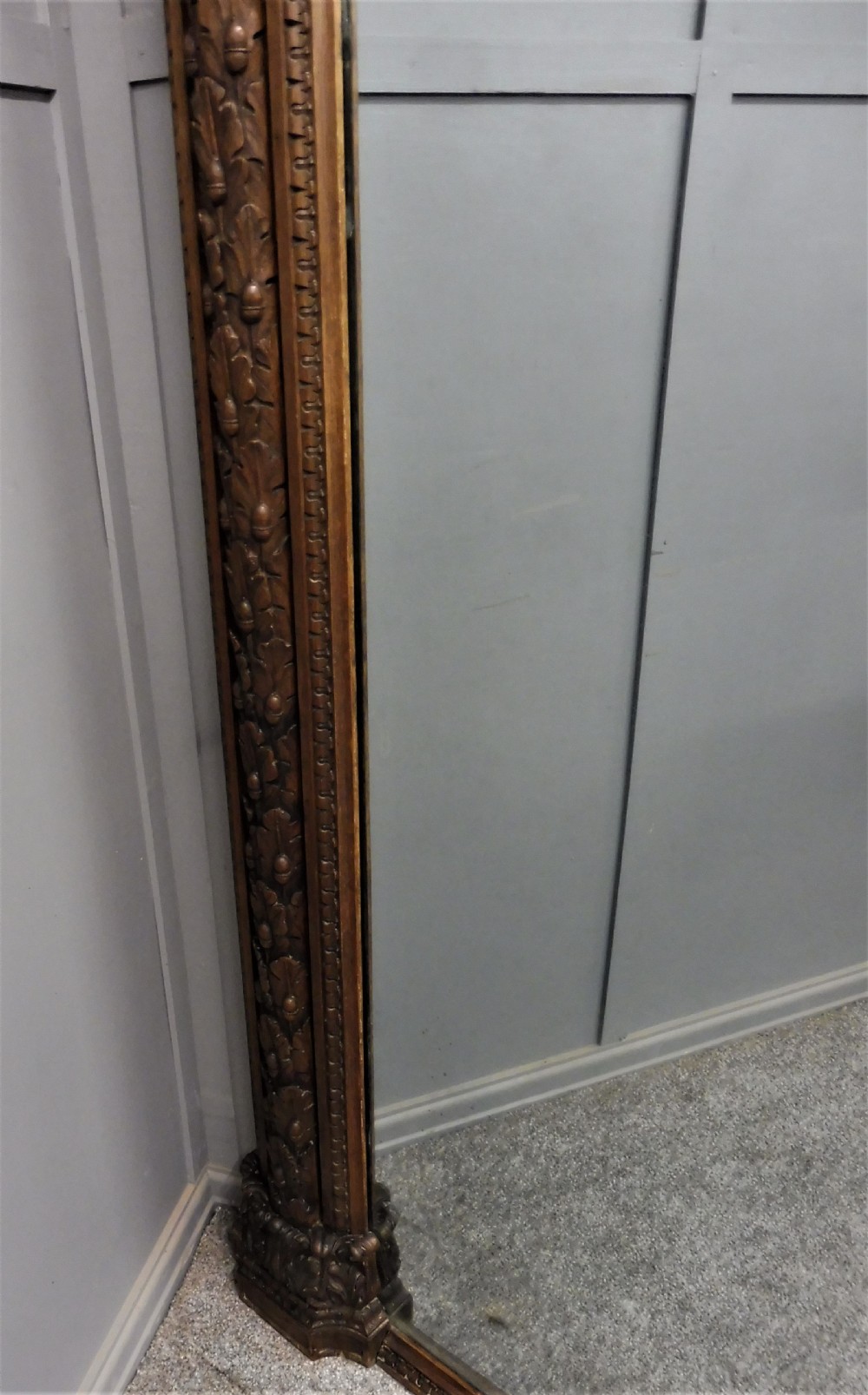 MONUMENTAL 19TH CENTURY OAK MIRROR View XI