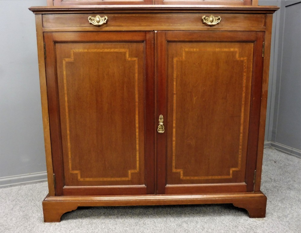 EDWARDIAN MAHOGANY INLAID BOOKCASE View V
