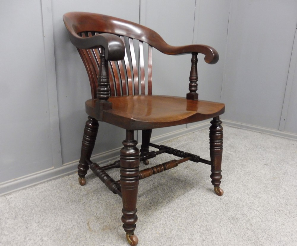VICTORIAN MAHOGANY DESK CHAIR View II