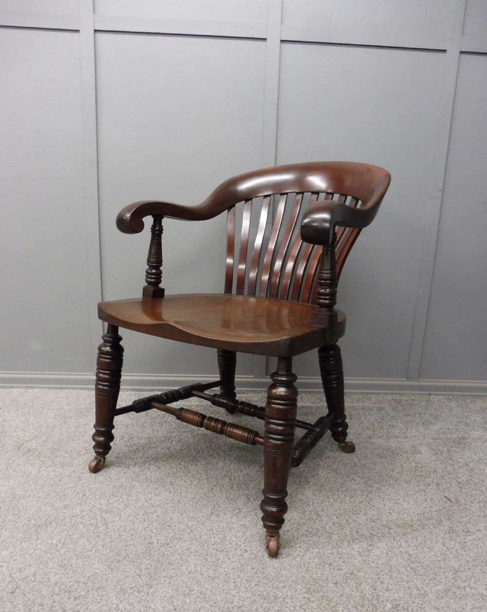 VICTORIAN MAHOGANY DESK CHAIR View VII