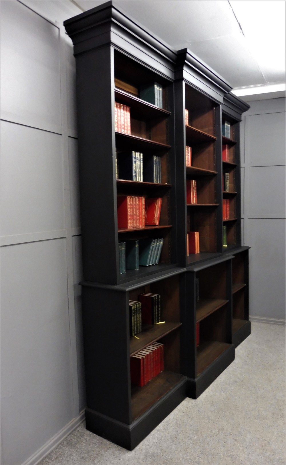 LARGE RUSTIC VICTORIAN PAINTED BOOKCASE View III