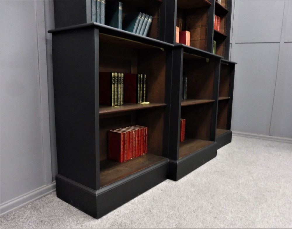 LARGE RUSTIC VICTORIAN PAINTED BOOKCASE View X