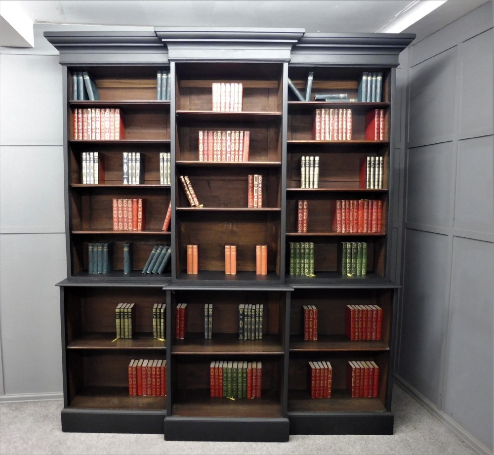 LARGE RUSTIC VICTORIAN PAINTED BOOKCASE View XI