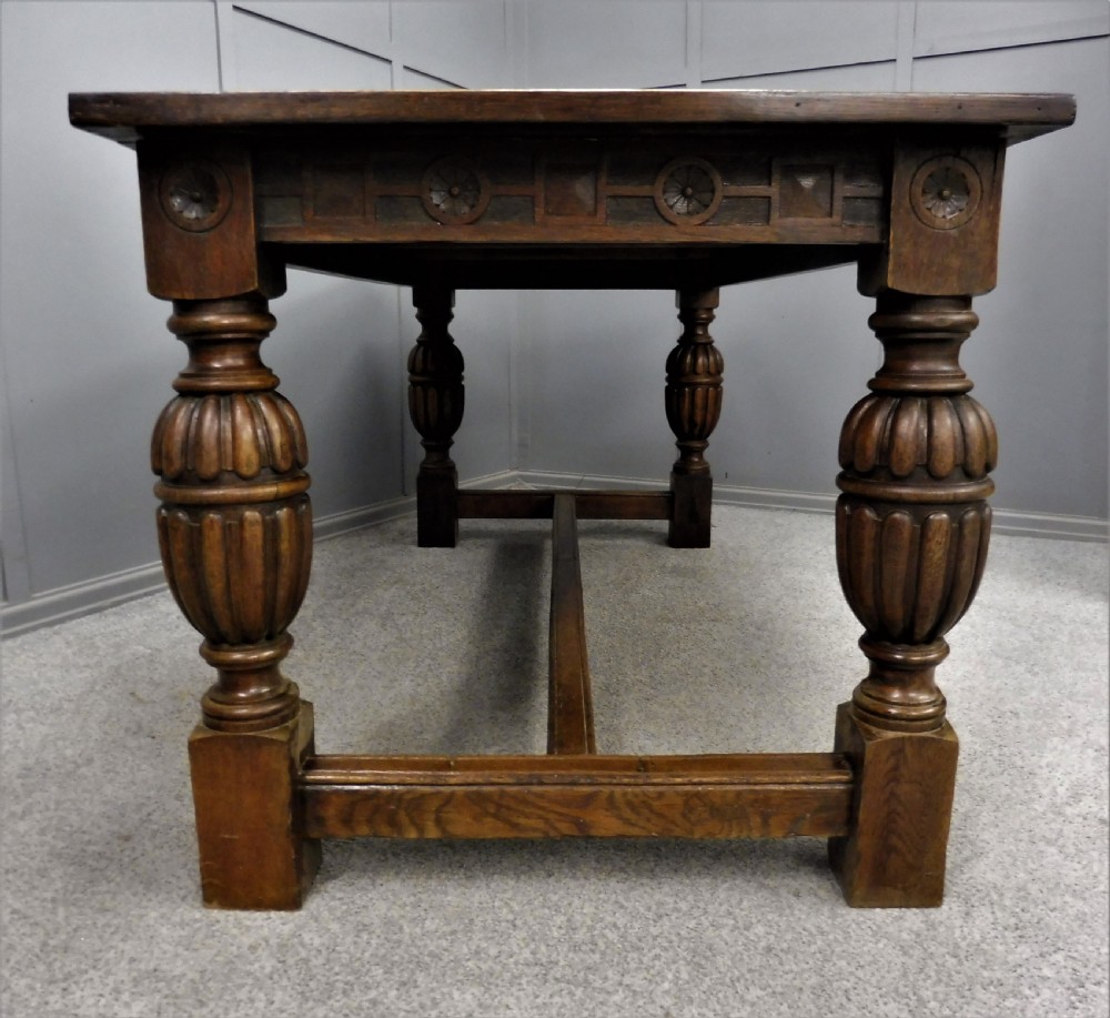 OAK REFECTORY DINING TABLE View IV