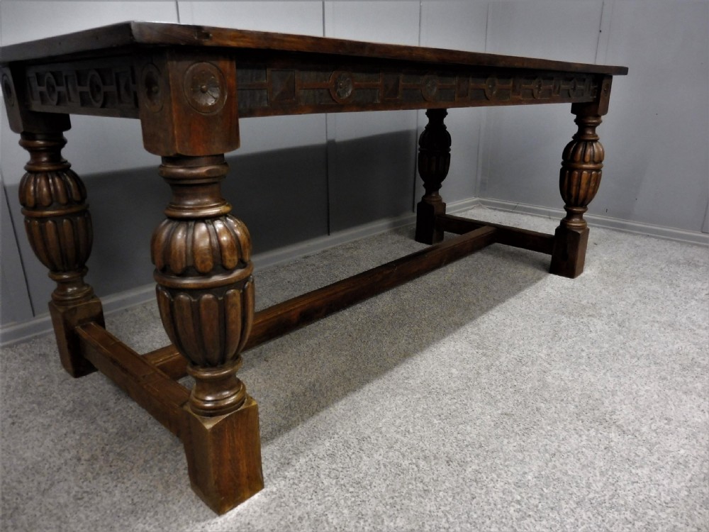 OAK REFECTORY DINING TABLE View VIII