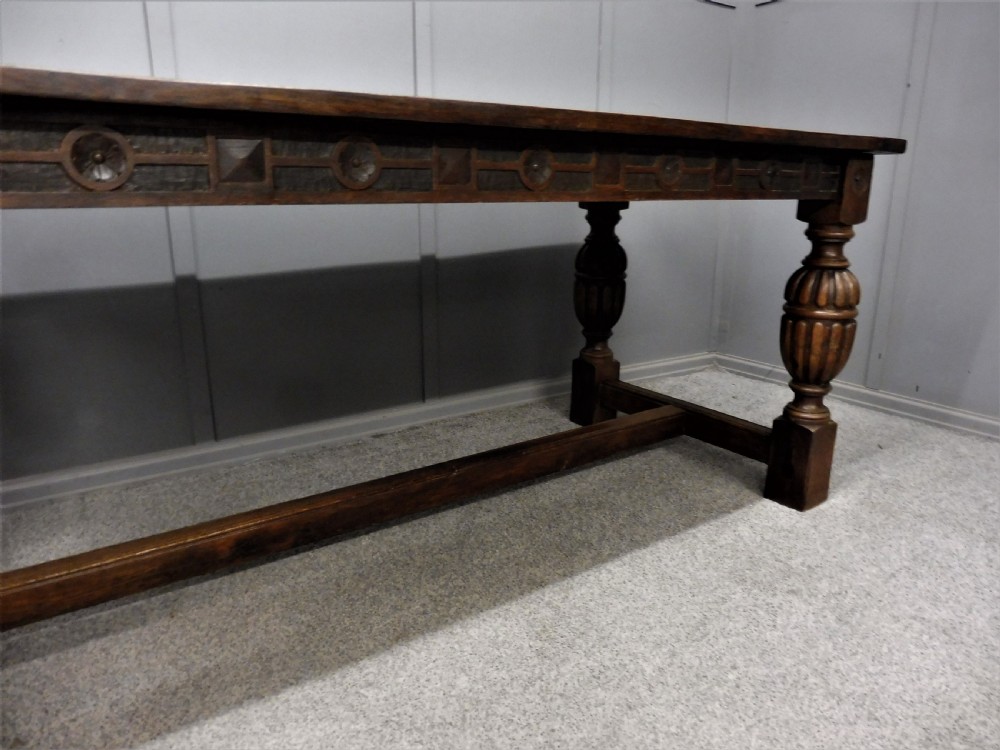 OAK REFECTORY DINING TABLE View IX