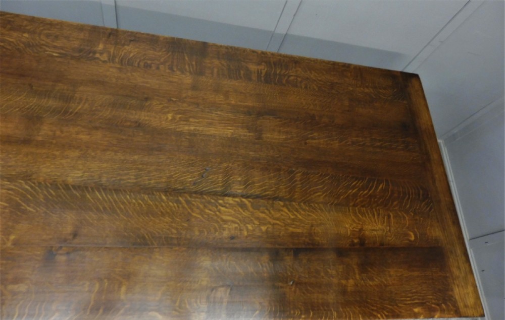 OAK REFECTORY DINING TABLE View X