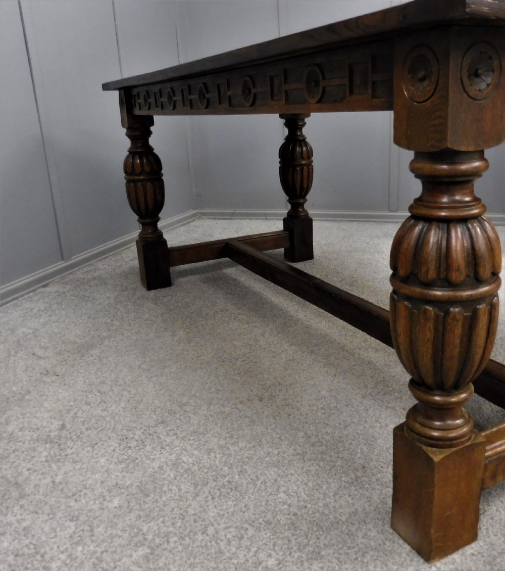 OAK REFECTORY DINING TABLE View XI