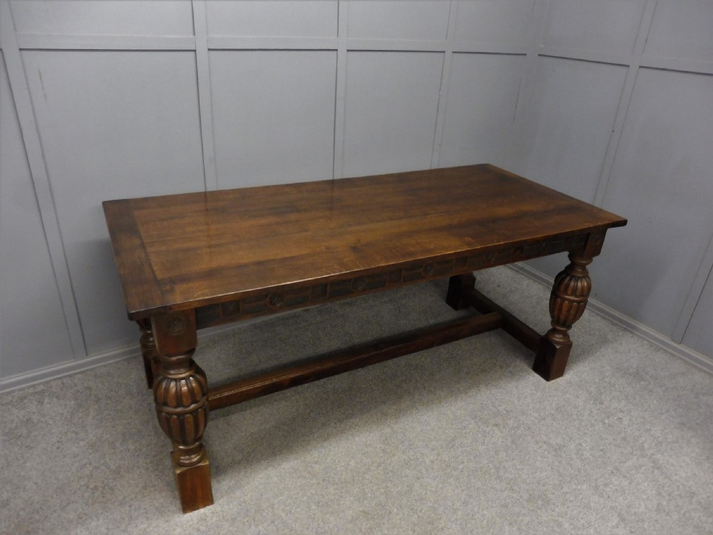 OAK REFECTORY DINING TABLE View XII