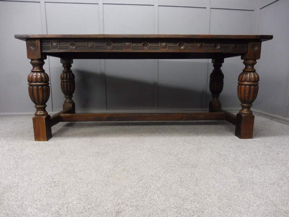 OAK REFECTORY DINING TABLE View XIII