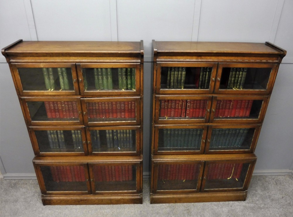 PAIR OF MINTY OF OXFORD OAK SECTIONAL STACKING BOOKCASES View IV