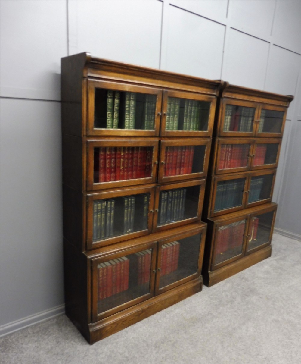 PAIR OF MINTY OF OXFORD OAK SECTIONAL STACKING BOOKCASES View V