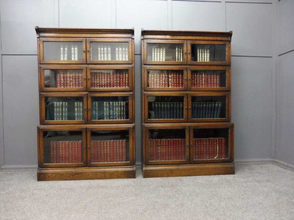 PAIR OF MINTY OF OXFORD OAK SECTIONAL STACKING BOOKCASES View VIII