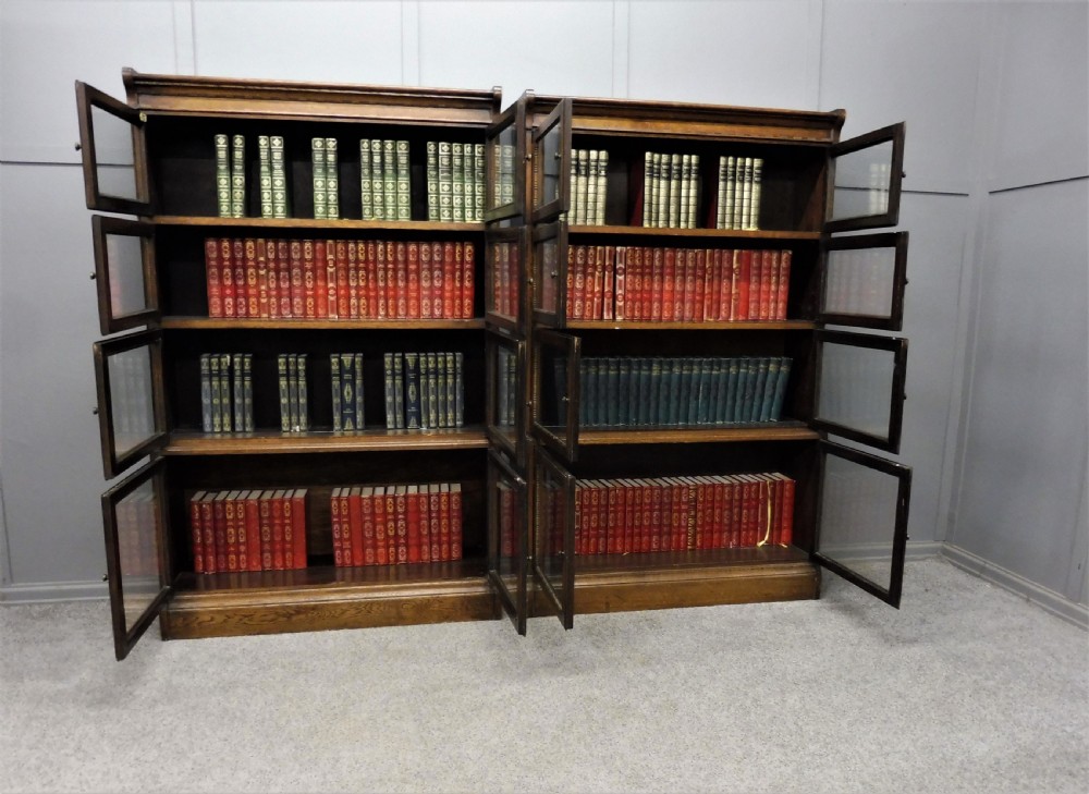 PAIR OF MINTY OF OXFORD OAK SECTIONAL STACKING BOOKCASES View IX