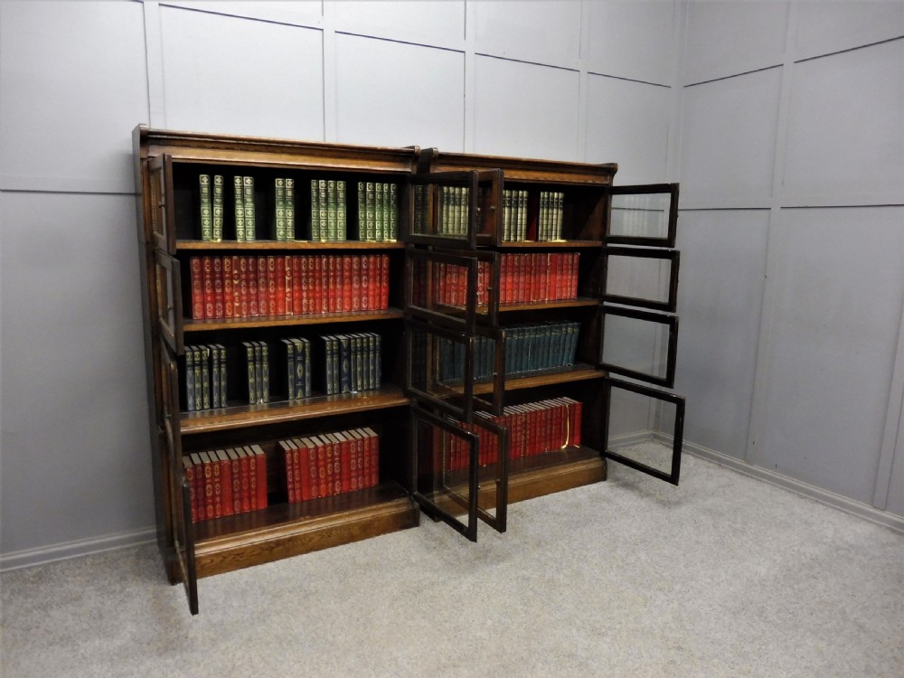 PAIR OF MINTY OF OXFORD OAK SECTIONAL STACKING BOOKCASES View X